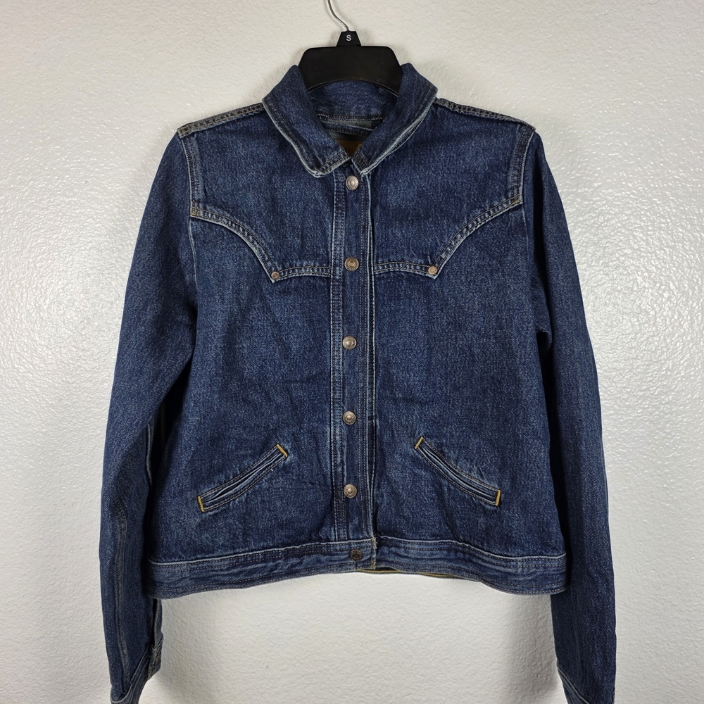 Levi's Women Riveted Original Trucker Jeans Jacket Inside Pockets  Blue Size‎ M